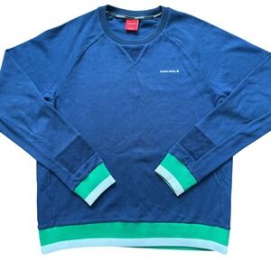 Bjorn Borg Terrance Sweater Mens Large Blue Green Colorblock Crewneck Sweatshirt